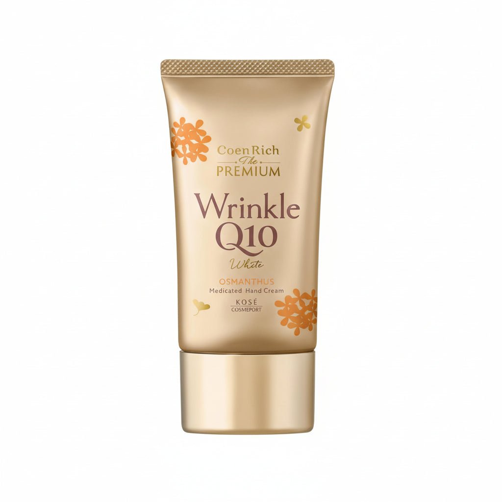 Kose CoenRich The Premium Q10 White Wrinkle Care Hand Cream - 60g