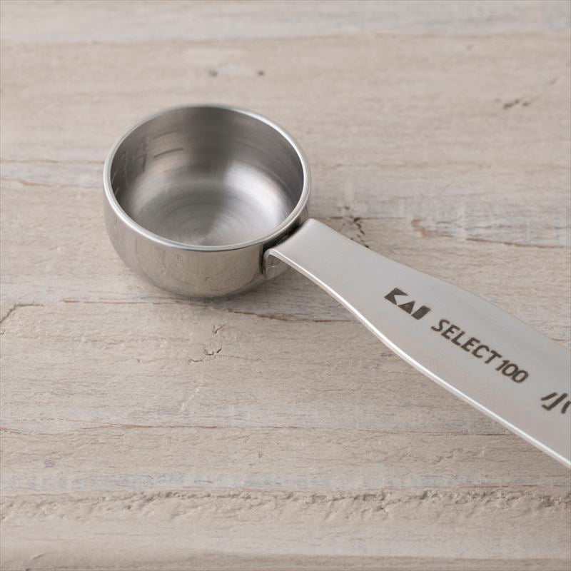 KAI SELECT100 Measuring Spoon 5ml (1 Teaspoon), SELECT100 Measuring Spoon 5ml (1 Teaspoon) 136 x 26 x 12 mm, 21 g, Made in China, 13.6 x 2.6 x 1.2 cm and 21 g, Standard