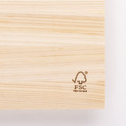 KAI Shun Hinoki Cutting Board Angle Edge M, Shun Hinoki Cutting Board Angle Edge M 414 x 270 x 20 mm, 1050 g, Made in Japan, 41.4 x 27 x 2 cm and 1050 g, Standard