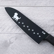 KAI Nyammy Cat Knife (Santoku 165mm), Nyammy Cat Knife (Santoku 165mm) 295 x 49 x 16 mm, 105 g, Made in China, 29.5 x 4.9 x 1.6 cm and 105 g, Standard