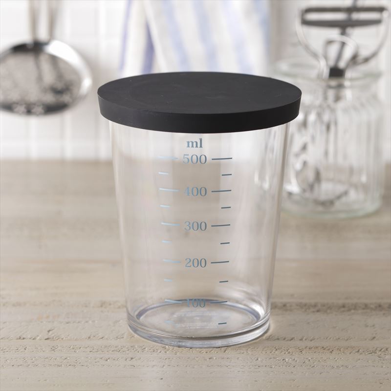KAI SELECT100 Measuring Cup with Lid 500ml, SELECT100 Measuring Cup with Lid 500ml 125 x 105 x 105 mm, 150 g, Made in China, 12.5 x 10.5 x 10.5 cm and 150 g, Standard