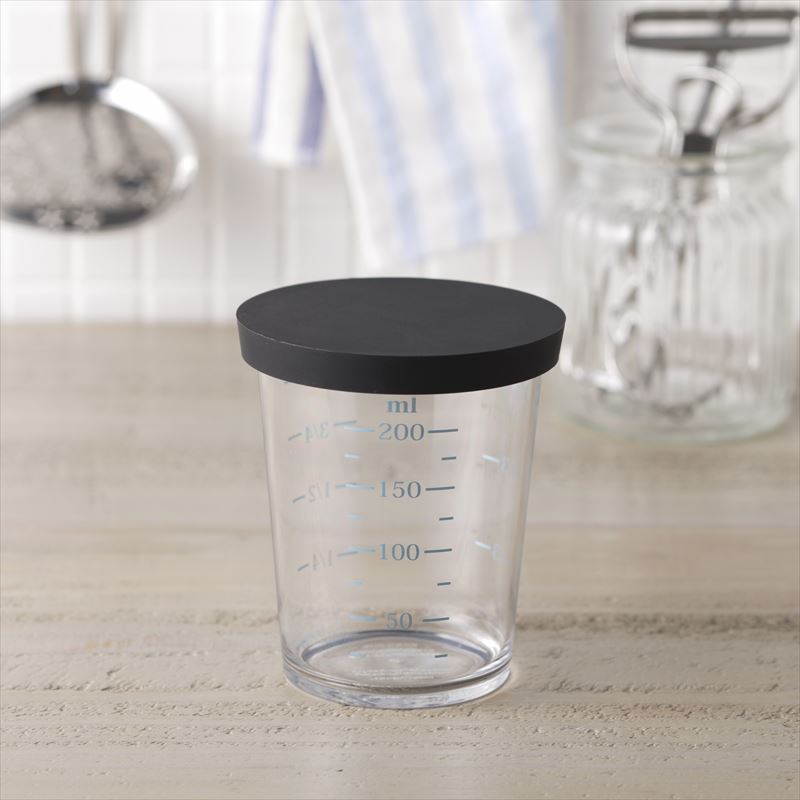 KAI SELECT100 Measuring Cup with Lid 200ml, SELECT100 Measuring Cup with Lid 200ml 94 x 83 x 83 mm, 87 g, Made in China, 9.4 x 8.3 x 8.3 cm and 87 g, Standard