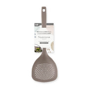 KAI Nuance Tone All-Nylon Slotted Spoon, Beige Gray, Nuance Tone All-Nylon Slotted Spoon, Beige Gray 310 x 103 x 52 mm, 64 g, Made in Japan, 31 x 10.3 x 5.2 cm and 64 g, Beige Gray
