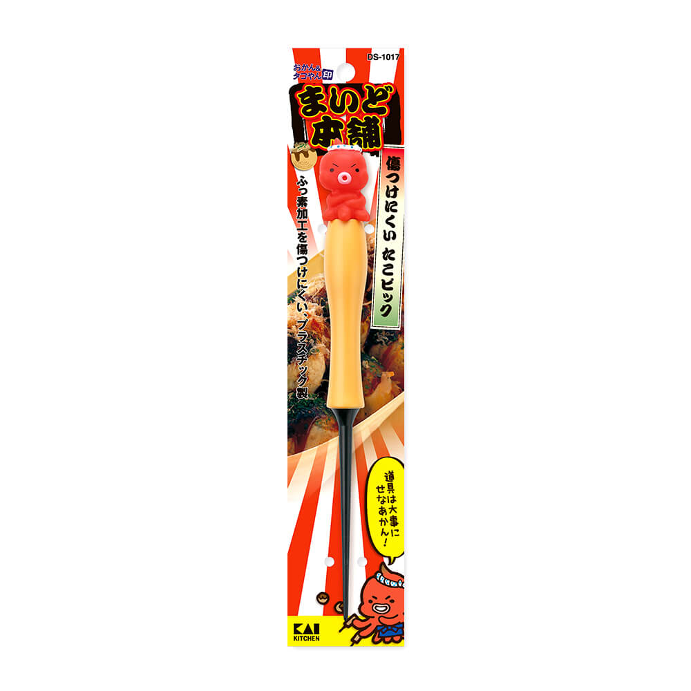 KAI Maido Honpo Gentle Takoyaki Pick, Maido Honpo Gentle Takoyaki Pick 205 x 25 x 20 mm, 23 g, Made in Japan, 20.5 x 2.5 x 2 cm and 23 g, Standard