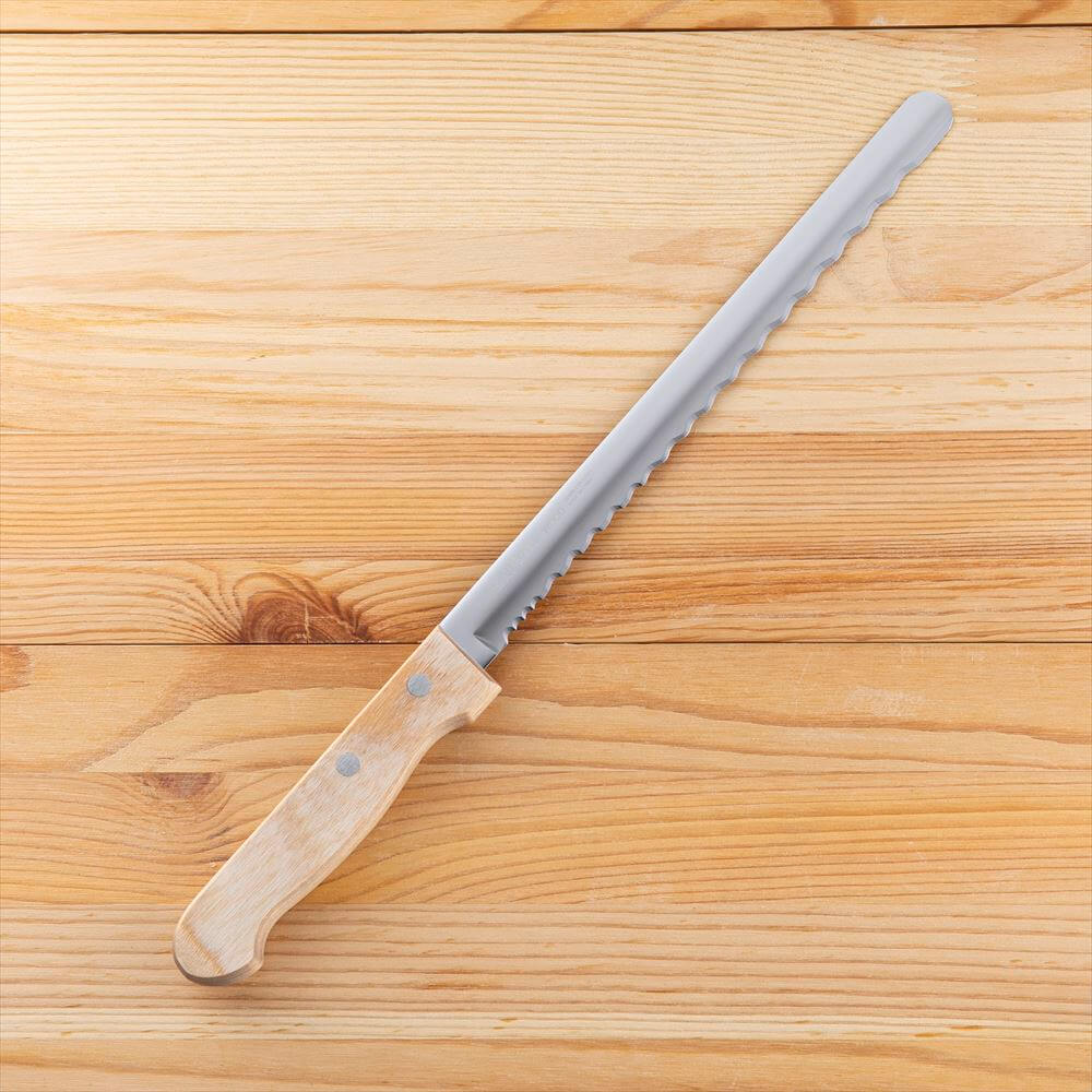KAI KHS Bready WOOD Bread Knife, KHS Bready WOOD Bread Knife 342 x 26 x 12 mm, 80 g, Made in China, 34.2 x 2.6 x 1.2 cm and 80 g, Standard