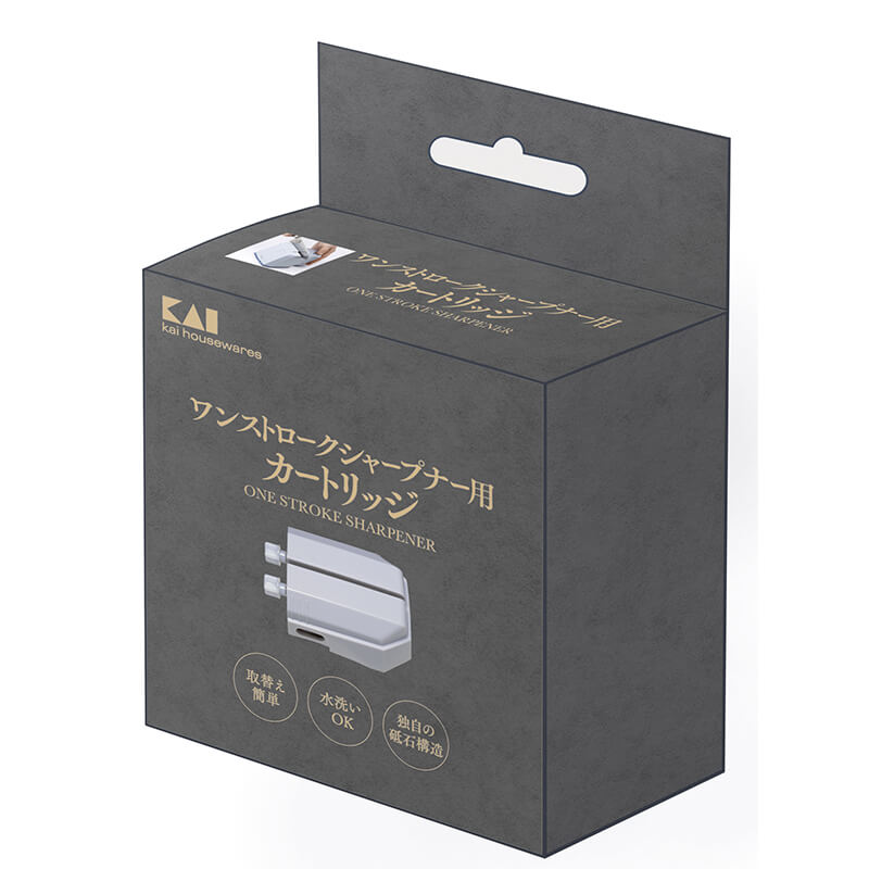 KAI One-Stroke Sharpener Replacement Cartridge, One-Stroke Sharpener Replacement Cartridge 68 x 83 x 31 mm, 87 g, Made in China, 6.8 x 8.3 x 3.1 cm and 87 g, Standard