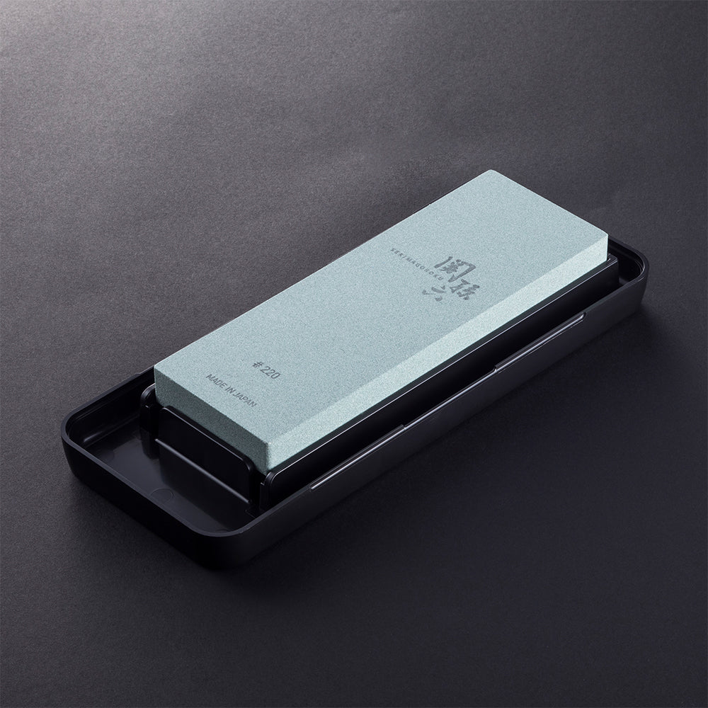 KAI Seki Magoroku Coarse Whetstone #220, Seki Magoroku Coarse Whetstone #220 240 x 95 x 50 mm, 594 g, Made in Japan, 24 x 9.5 x 5 cm and 594 g, Standard