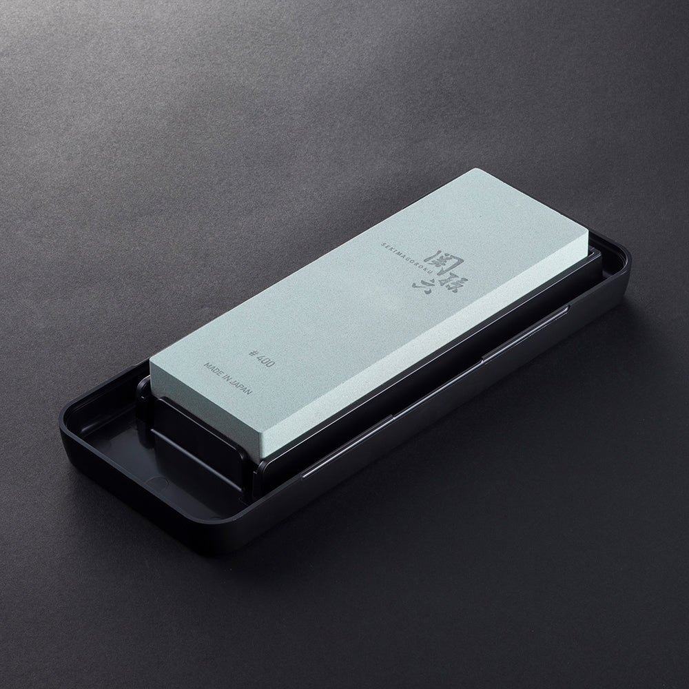 KAI Seki Magoroku Coarse Whetstone #400, Seki Magoroku Coarse Whetstone #400 240 x 95 x 50 mm, 646 g, Made in Japan, 24 x 9.5 x 5 cm and 646 g, Standard