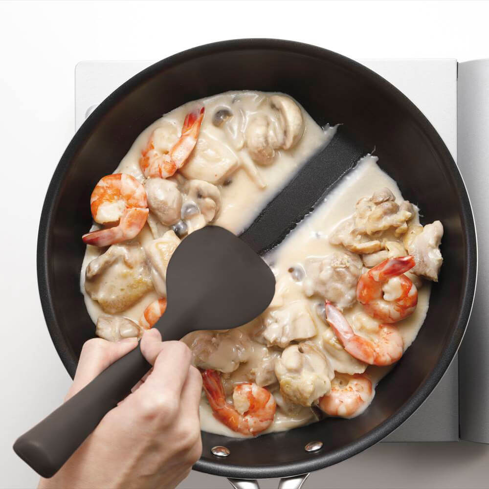KAI Silicone Spoon 27cm, Silicone Spoon 27cm 270 x 68 x 30 mm, 85 g, Made in China, 27 x 6.8 x 3 cm and 85 g, Standard