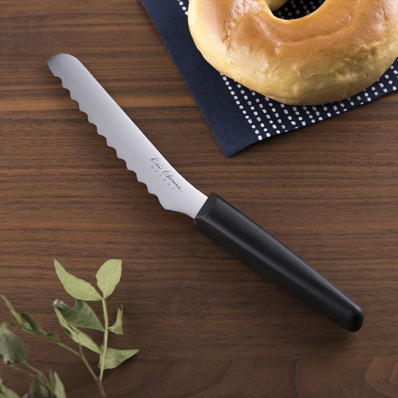 KAI Compact Bread Knife, Compact Bread Knife 225 x 35 x 17 mm, 48 g, Made in China, 22.5 x 3.5 x 1.7 cm and 48 g, Standard