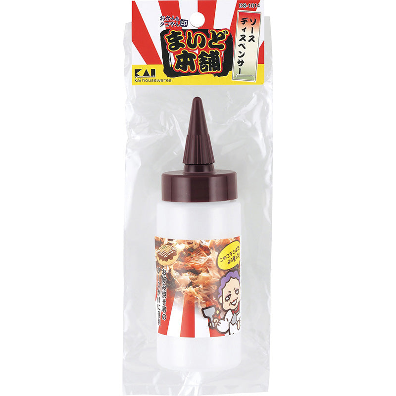 KAI Maido Honpo Sauce Dispenser, Maido Honpo Sauce Dispenser 45 x 45 x 140 mm, 27 g, Made in Japan, 4.5 x 4.5 x 14 cm and 27 g, Standard