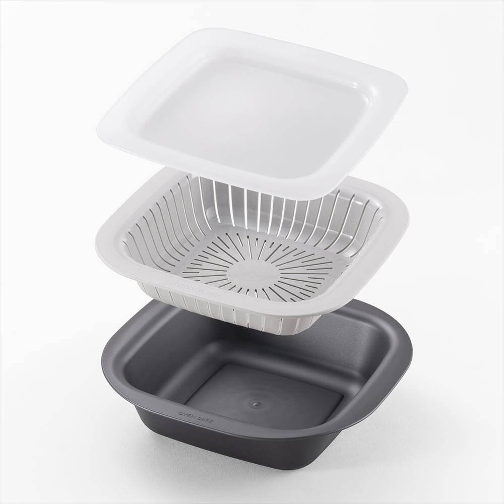 Select100 Cooking Container, 191 x 191 x 15 mm, about 91 g, Shallow, Deep and Colander, Heat Limits 140 C and 250 C, Cold Limit -30 C