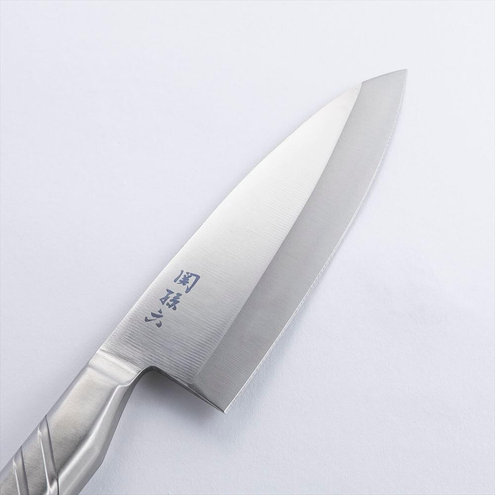 Seki Magoroku All-Stainless Deba Knife 180 mm, High-Carbon Stainless Blade and Stainless Steel Handle, 317 x 57 x 24 mm, about 340 g, for Breaking Down Whole Fish