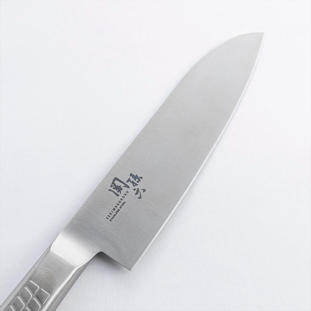KAI Seki Magoroku All-Stainless Santoku Knife 170mm, Seki Magoroku All-Stainless Santoku Knife 170mm 297 x 52 x 17 mm, 165 g, Made in Japan, 29.7 x 5.2 x 1.7 cm and 165 g, Standard