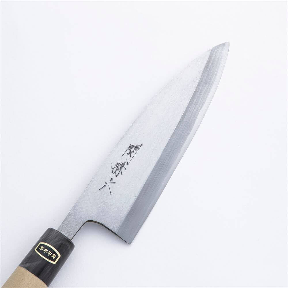 KAI Seki Magoroku White No. 2 carbon steel water buffalo horn handle deba knife 165mm, Seki Magoroku White No. 2 carbon steel water buffalo horn handle deba knife 165mm 335 x 65 x 25 mm, 434 g, Made in Japan, 33.5 x 6.5 x 2.5 cm and 434 g, Standard