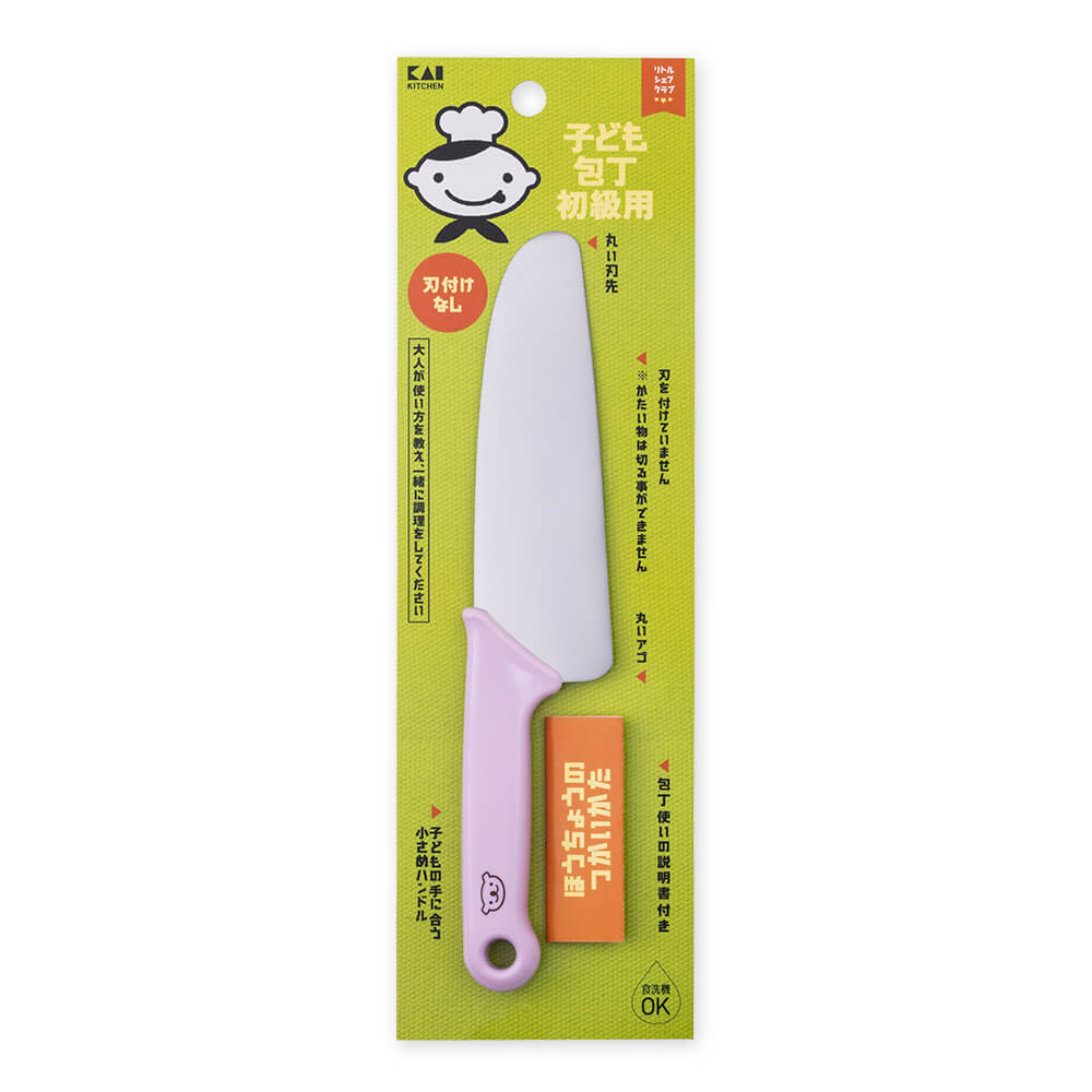 KAI Little Chef Club Kids' Knife (Beginner) Round Blade, Koala, Lavender, Little Chef Club Kids' Knife (Beginner) Round Blade, Koala, Lavender 219 x 42 x 15 mm, 59 g, Made in Japan, 21.9 x 4.2 x 1.5 cm and 59 g, Lavender