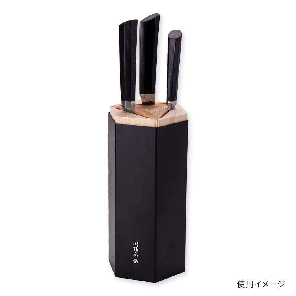 KAI Seki Magoroku Master Line Knife Block, Seki Magoroku Master Line Knife Block 231 x 126 x 110 mm, 1400 g, Made in Japan, 23.1 x 12.6 x 11 cm and 1400 g, Standard