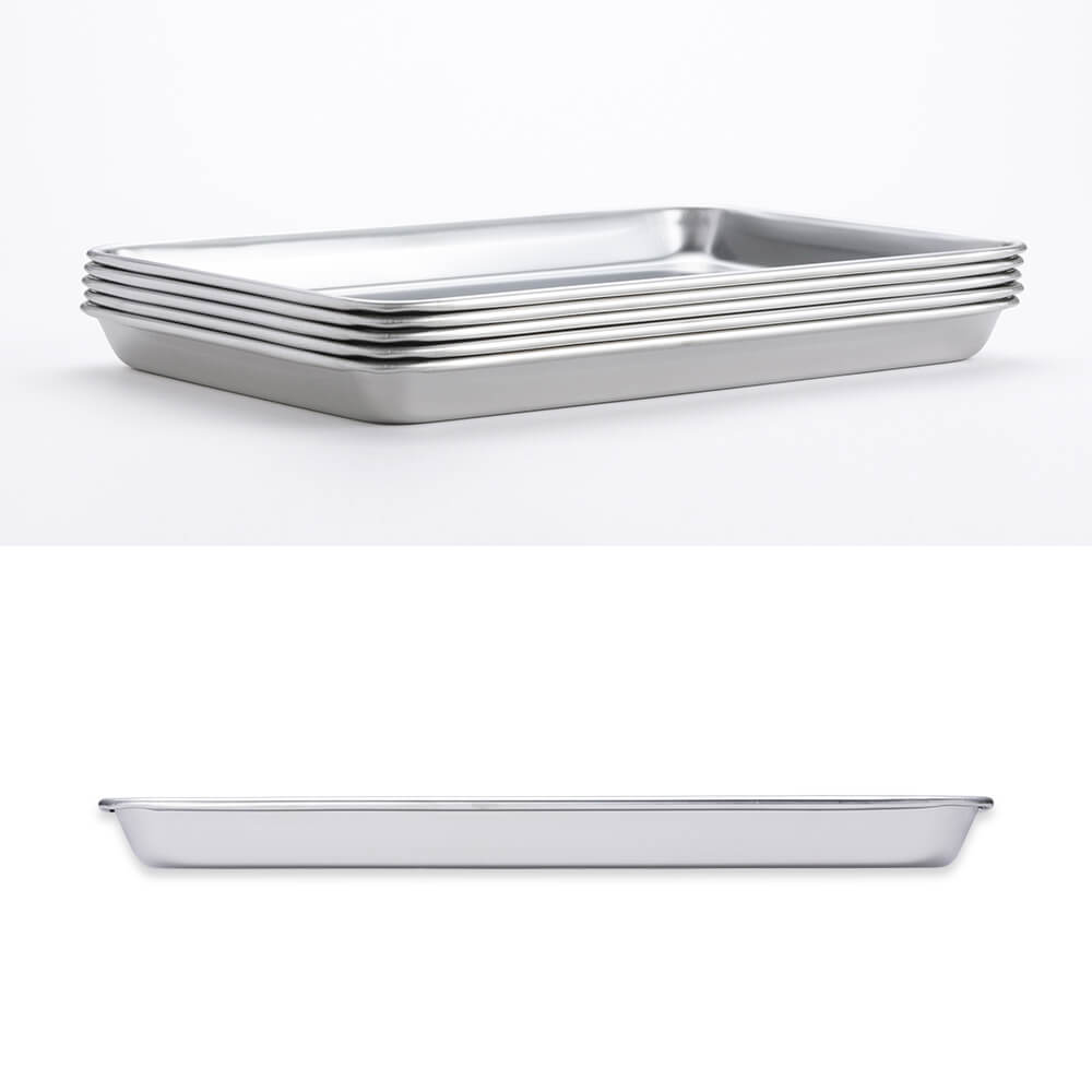 KAI Stainless Steel Tray Medium 5-Piece Set (215x150mm), Stainless Steel Tray Medium 5-Piece Set (215x150mm) 215 x 150 x 35 mm, 528 g, Made in Japan, 21.5 x 15 x 3.5 cm and 528 g, Standard