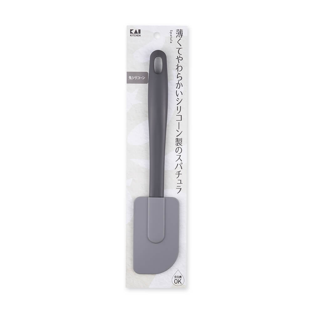 KAI Silicone Spatula, Silicone Spatula 260 x 53 x 12 mm, 58 g, Made in China, 26 x 5.3 x 1.2 cm and 58 g, Standard