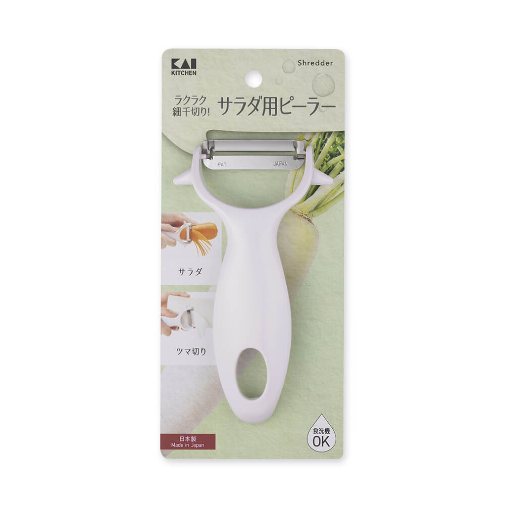 KAI Salad Peeler (Fine Julienne), Salad Peeler (Fine Julienne) 35 x 78 x 17 mm, 50 g, Made in Japan, 3.5 x 7.8 x 1.7 cm and 50 g, Standard