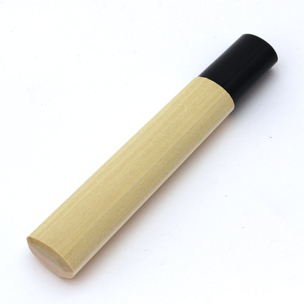 Replacement Knife Handle for Japanese Usuba 165 mm, 130 x 25 x 20 mm, about 29 g, Natural Magnolia Wood, Nylon Resin Bolster