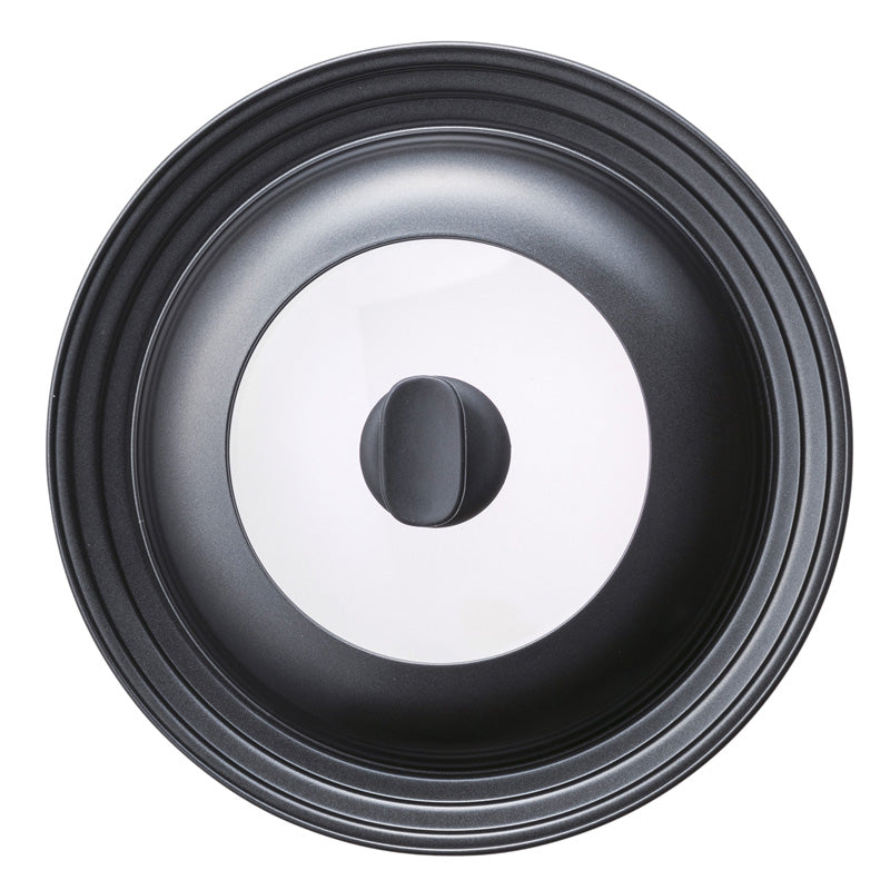 KAI Frying-Pan Cover 24-28-cm — Tempered-Glass Nylon-Knob Multi-Fit