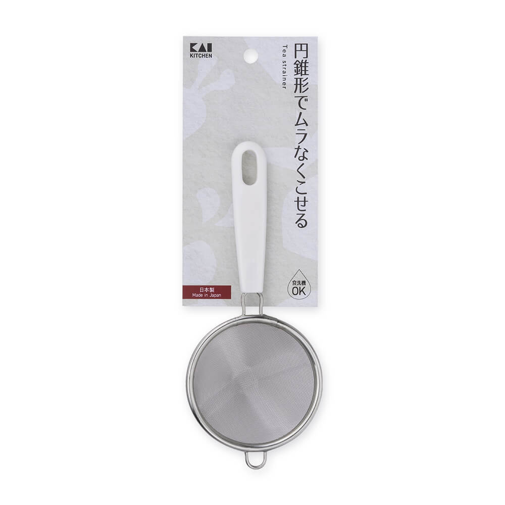 KAI Conical Tea Strainer, Conical Tea Strainer 180 x 75 x 35 mm, 35 g, Made in Japan, 18 x 7.5 x 3.5 cm and 35 g, Standard