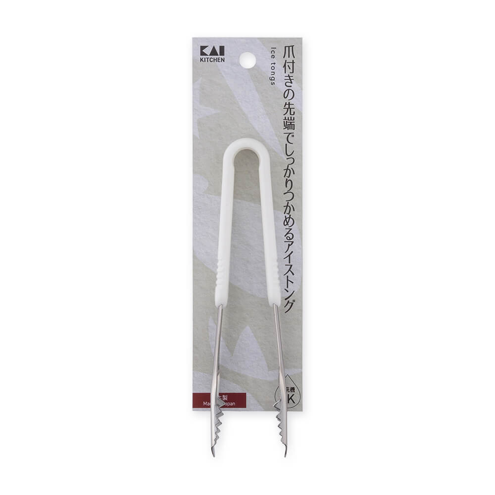KAI Ice Tongs, Ice Tongs 158 x 27 x 16 mm, 33 g, Made in Japan, 15.8 x 2.7 x 1.6 cm and 33 g, Standard