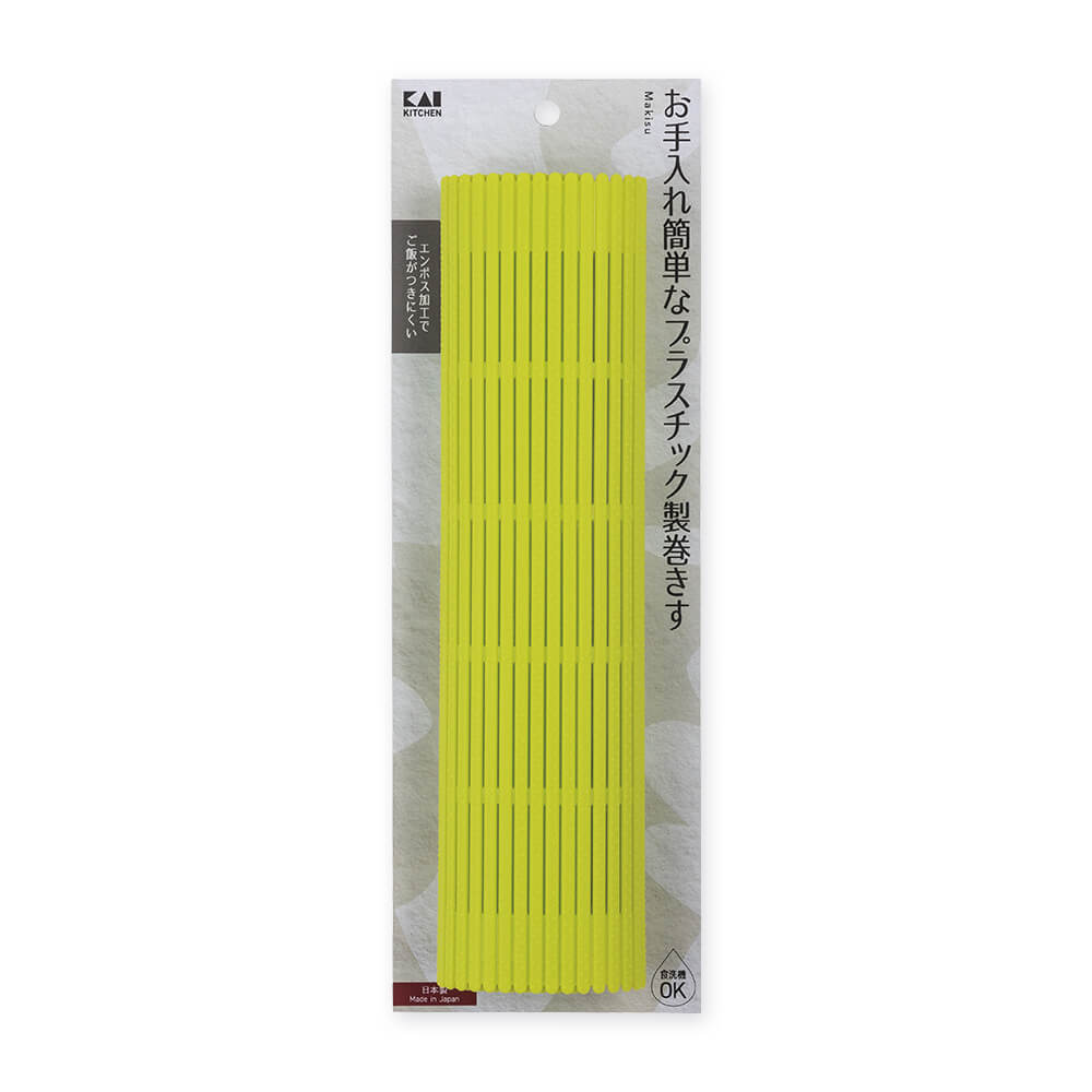 KAI Plastic Sushi Rolling Mat, Plastic Sushi Rolling Mat 256 x 260 x 3 mm, 119 g, Made in Japan, 25.6 x 26 x 0.3 cm and 119 g, Standard