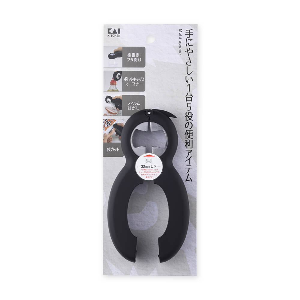 KAI Soft Opener, Soft Opener 143 x 62 x 25 mm, 152 g, Made in China, 14.3 x 6.2 x 2.5 cm and 152 g, Standard