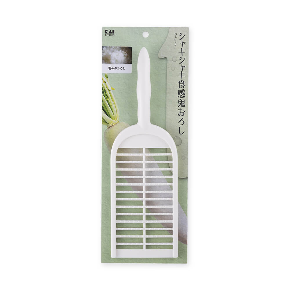 KAI Oni Oroshi Coarse Grater, Oni Oroshi Coarse Grater 280 x 90 x 25 mm, 115 g, Made in China, 28 x 9 x 2.5 cm and 115 g, Standard
