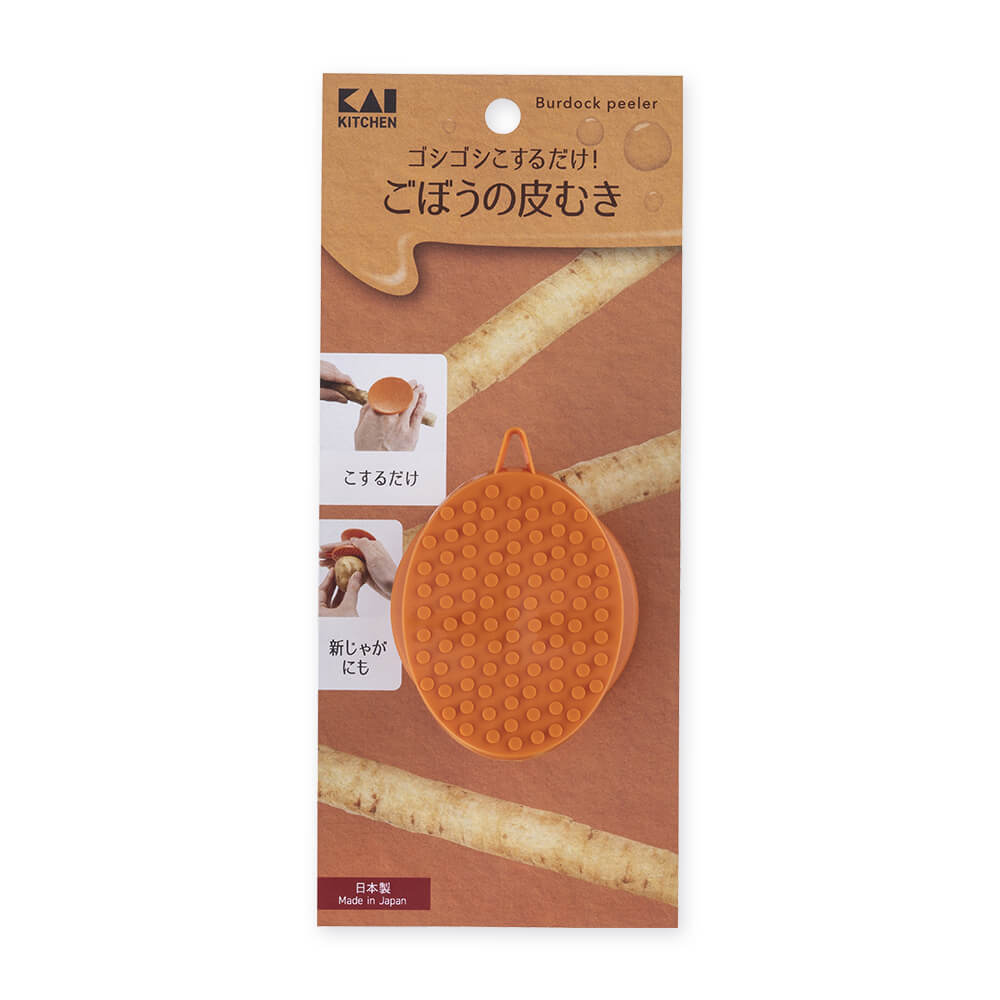 KAI Gosigoshi Burdock Peeler, Gosigoshi Burdock Peeler 75 x 58 x 39 mm, 40 g, Made in Japan, 7.5 x 5.8 x 3.9 cm and 40 g, Standard