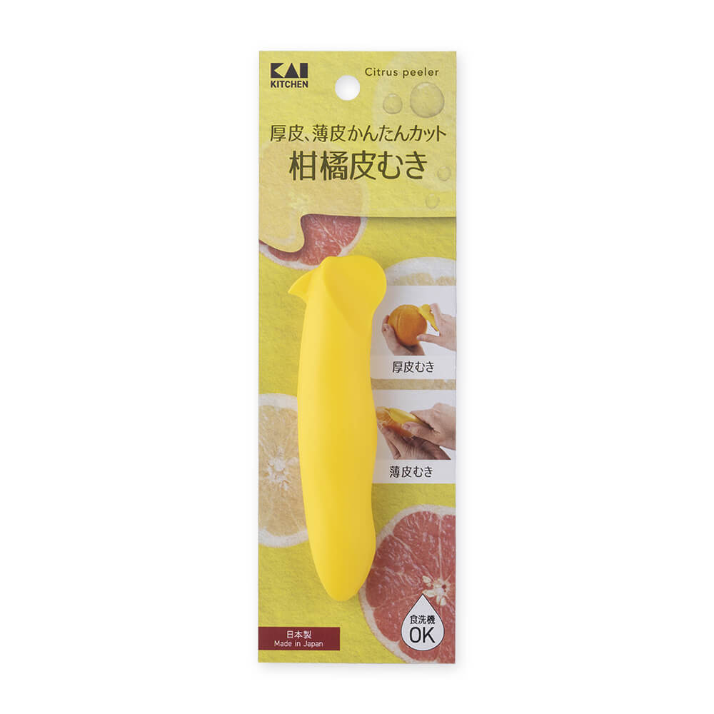KAI Citrus Peeler, Citrus Peeler 113 x 33 x 21 mm, 30 g, Made in Japan, 11.3 x 3.3 x 2.1 cm and 30 g, Standard
