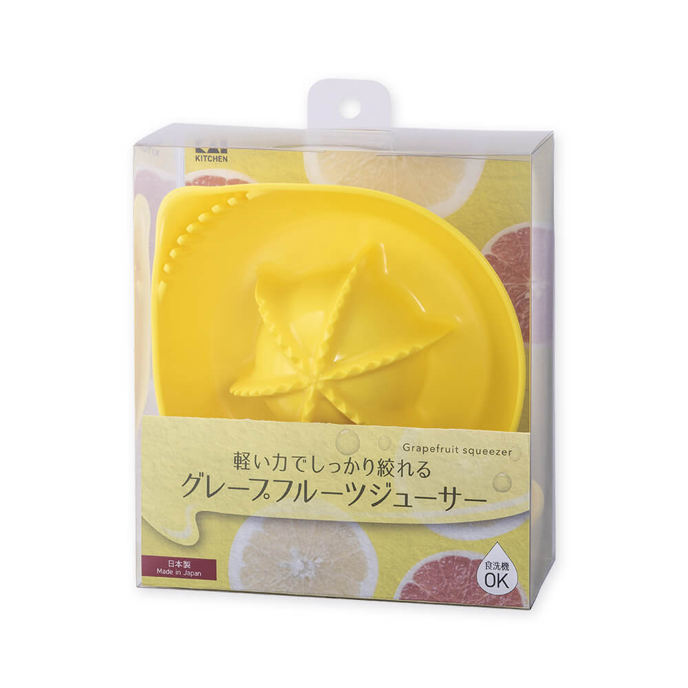 KAI Easy-Squeeze Grapefruit Juicer, Easy-Squeeze Grapefruit Juicer 170 x 135 x 65 mm, 150 g, Made in Japan, 17 x 13.5 x 6.5 cm and 150 g, Standard