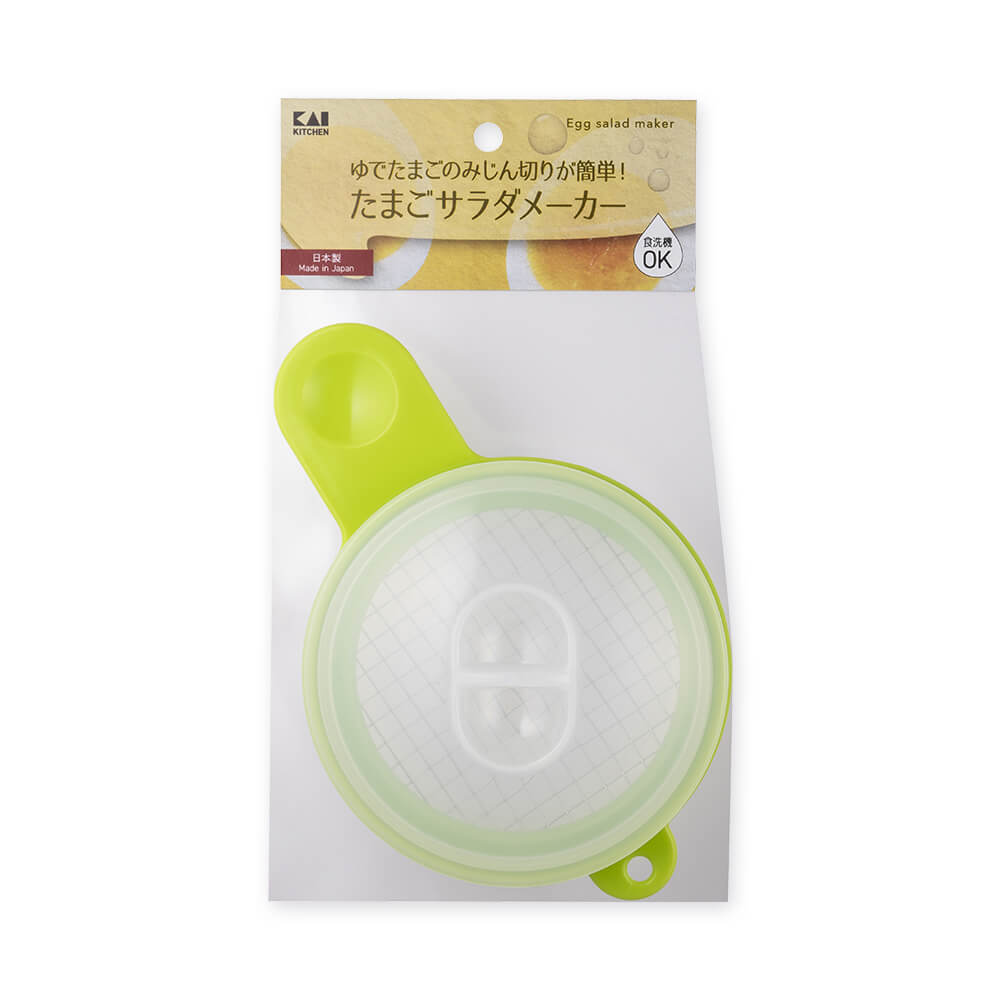 KAI Egg Salad Maker, Egg Salad Maker 180 x 120 x 80 mm, 165 g, Made in Japan, 18 x 12 x 8 cm and 165 g, Standard