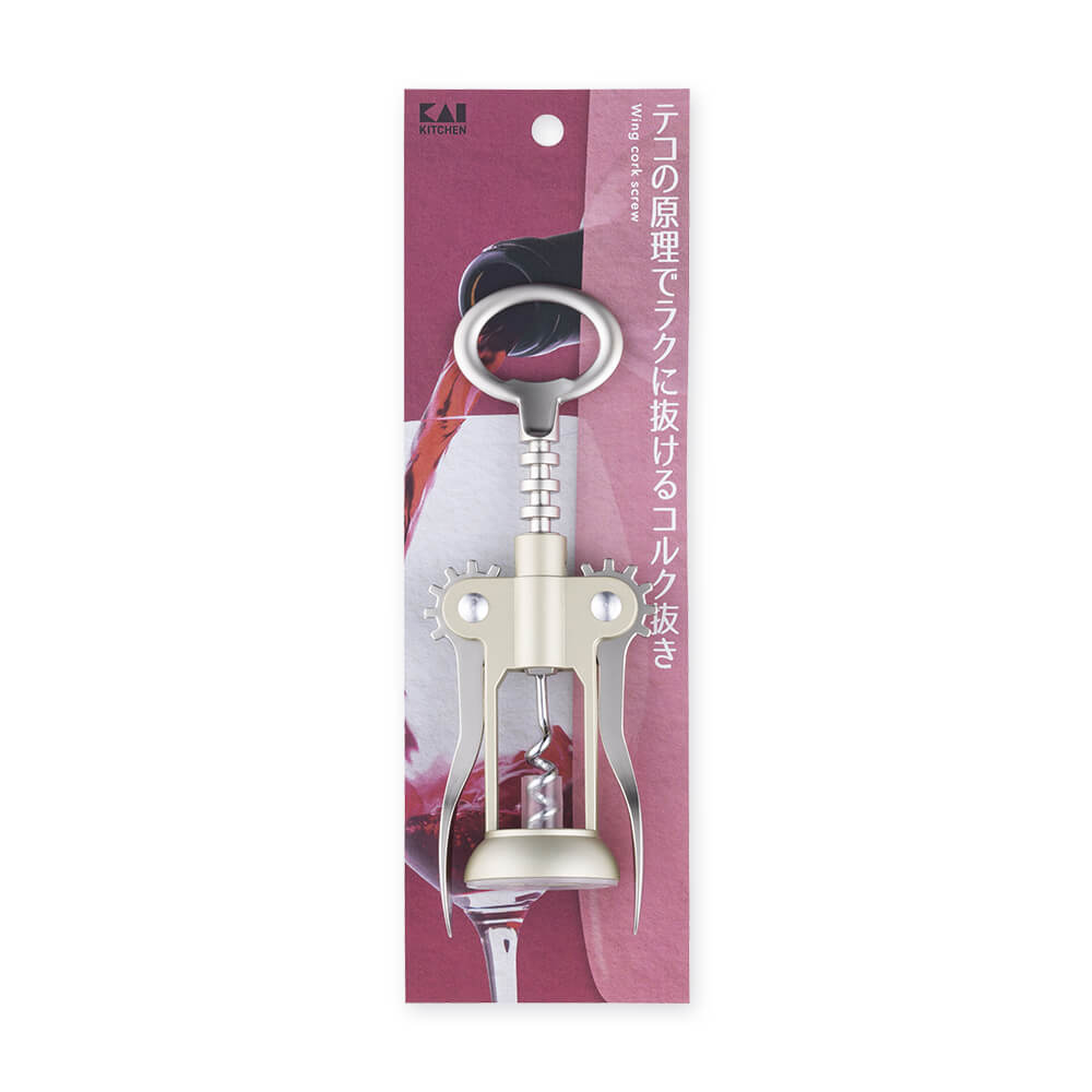 Wing-Type Corkscrew, 170 x 65 x 40 mm, about 200 g, Zinc Alloy Body with Chrome Plated Screw, Lever Action