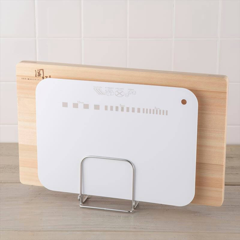 KAI NEW COOKDAY Double Cutting Board Stand (Wall Type), NEW COOKDAY Double Cutting Board Stand (Wall Type) 63 x 110 x 100 mm, 124 g, Made in China, 6.3 x 11 x 10 cm and 124 g, Standard