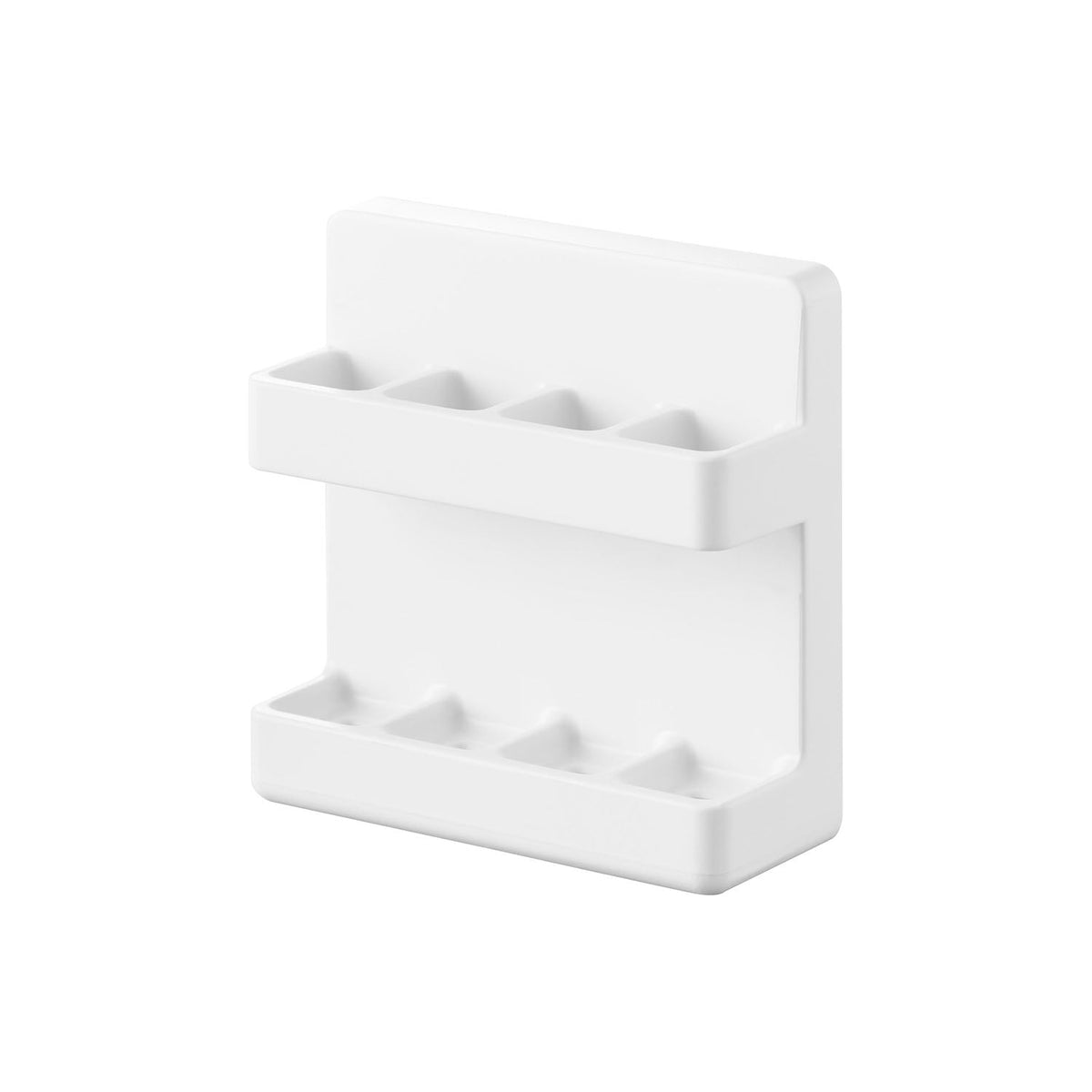 Yamazaki Tower Film-Hook Interdental Brush Holder, Film-Hook Holder for Small Interdental Brushes that Keeps Them Upright and Dry, Sticks to Tile and Glossy Walls, 6 x 2.2 x 6 cm and 23 g, White or Black