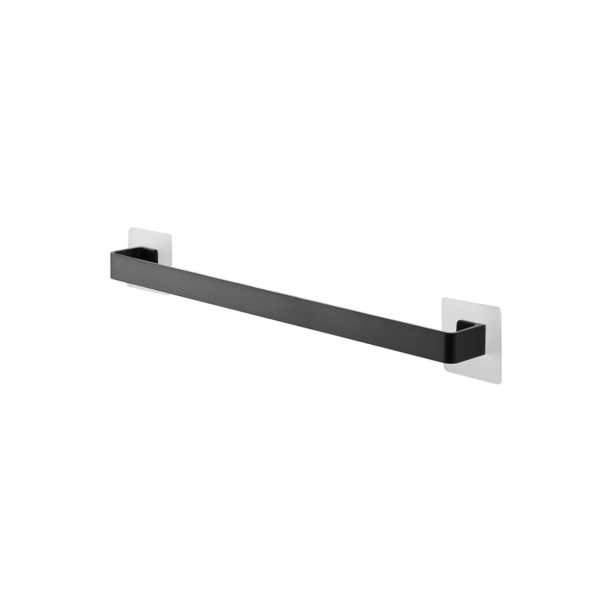 Yamazaki Tower Film-Sheet Towel Hanger W43, 43 cm Wide Towel Hanger on Film Sheets That Sticks Where You Want on Tile or Glass, Holds a Body Towel, 1 kg, 47 x 4.5 x 7 cm and 70 g, White or Black