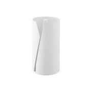 Yamazaki Tower Upright One-Hand Cut Kitchen Paper Holder, Large, Upright Steel Holder that Hides a Kitchen Paper Roll and Cuts with One Hand, 16 x 16 x 30.2 cm and 2200 g, White or Black