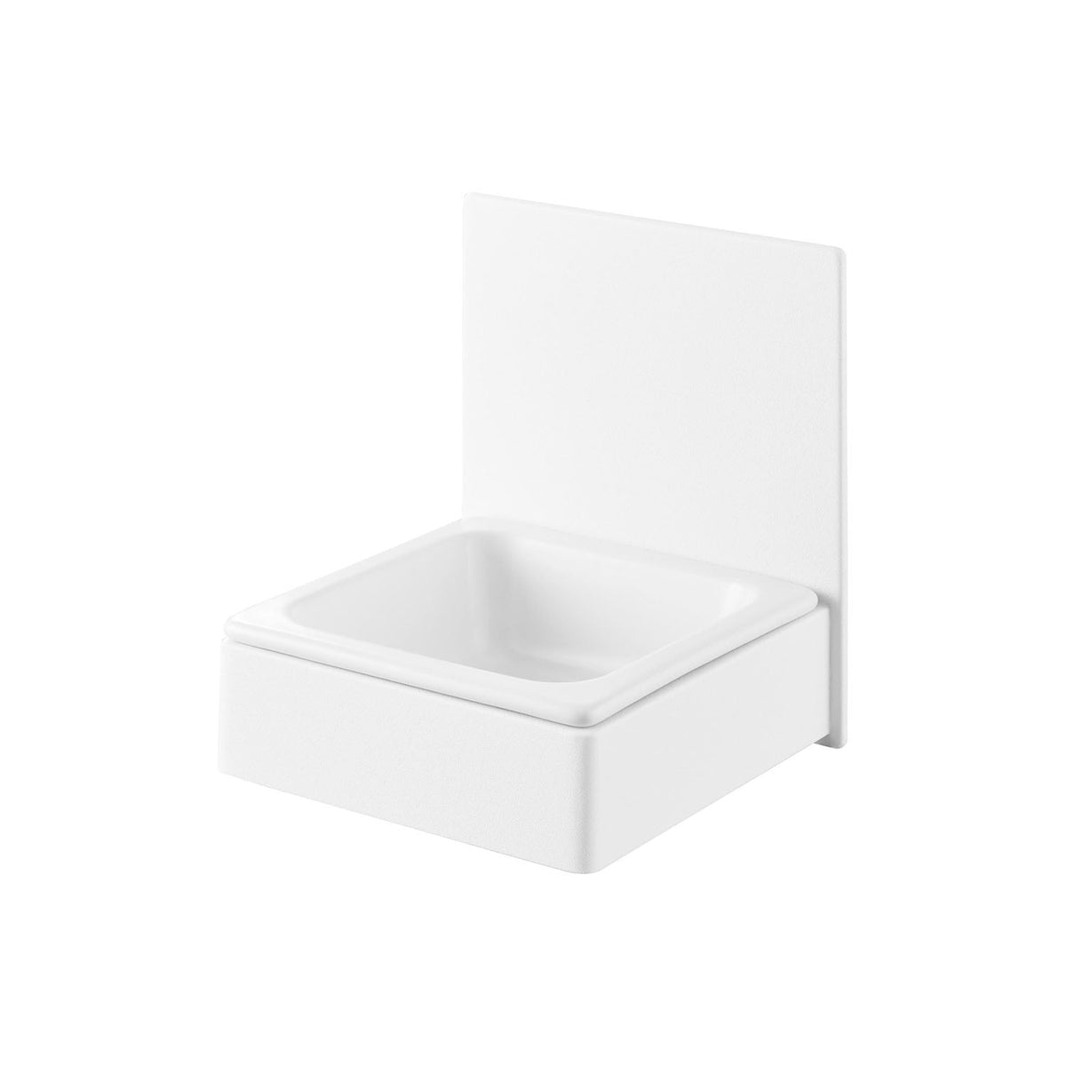 Yamazaki Nooks Magnetic Pet Food Bowl Nooks, Ceramic Pet Bowl on a Magnetic Holder That Sticks to a Flat Steel Surface at the Height Your Pet Eats Best and Moves as Your Pet Grows, Holds 2.5 kg, 14.5 x 14 x 14.5 cm and 915 g, White or Black