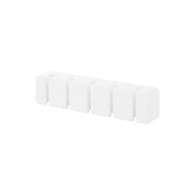 Yamazaki Tower Film-Hook Silicone Toothbrush Holder 5 Slots, Silicone Holder on a Film Hook With Five Slots that Holds Toothbrushes Firmly and Floats Them to Dry, Sticks to Tile and Glossy Walls, 11.9 x 2 x 2.7 cm and 55 g, White or Black