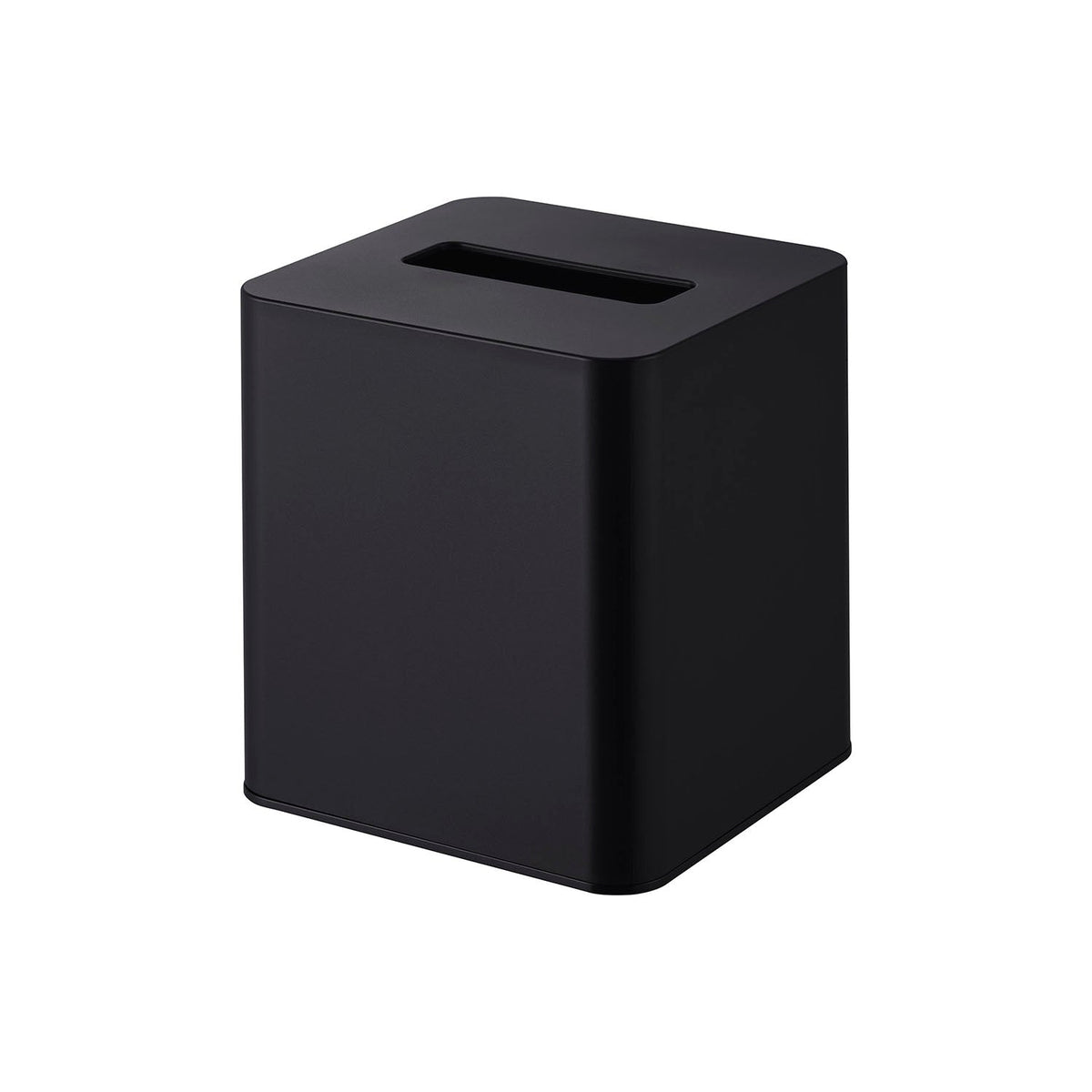 Yamazaki Tower Compact Square Tissue Case, Refillable Square Tissue Case That Holds a Whole Box of Tissue in Half the Space, Up to 160 Sets, with a Mountain-Shaped Base, 12.8 x 12.1 x 13.7 cm and 300 g, White or Black