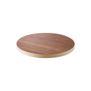 Yamazaki Rin Low Round Wooden Dolly, Thin Round Wooden Dolly on Casters that Holds 30 kg for Plants and Appliances, 32 x 32 x 3.1 cm and 930 g, Brown or Natural