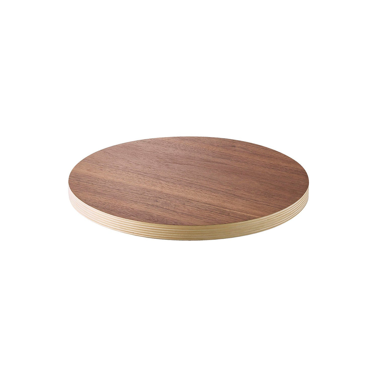 Yamazaki Rin Low Round Wooden Dolly, Thin Round Wooden Dolly on Casters that Holds 30 kg for Plants and Appliances, 32 x 32 x 3.1 cm and 930 g, Brown or Natural