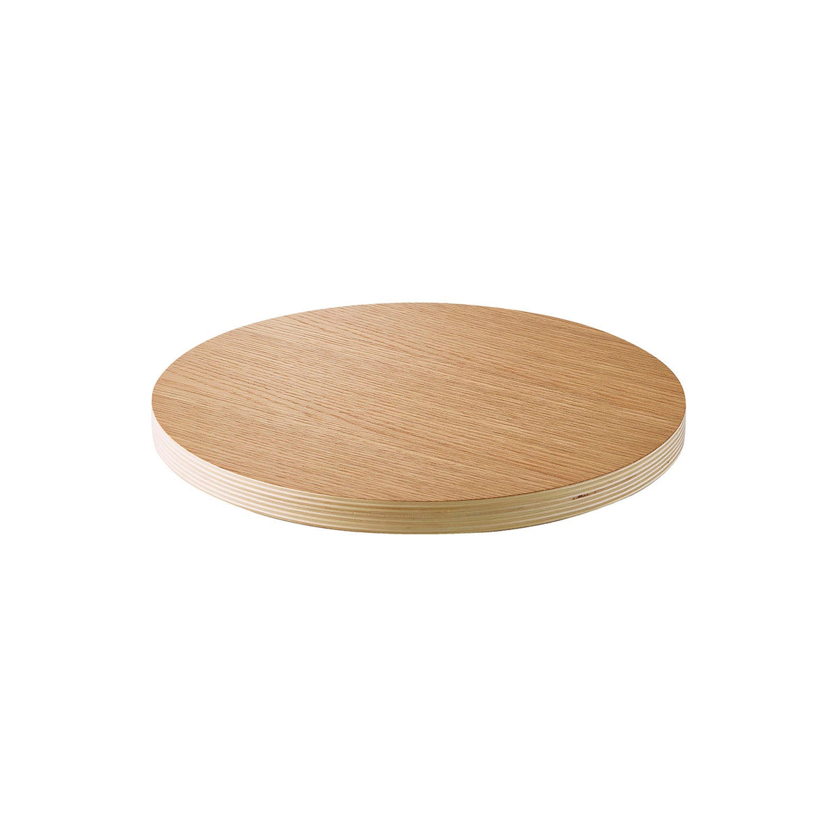 Yamazaki Rin Low Round Wooden Dolly, Thin Round Wooden Dolly on Casters that Holds 30 kg for Plants and Appliances, 32 x 32 x 3.1 cm and 930 g, Brown or Natural
