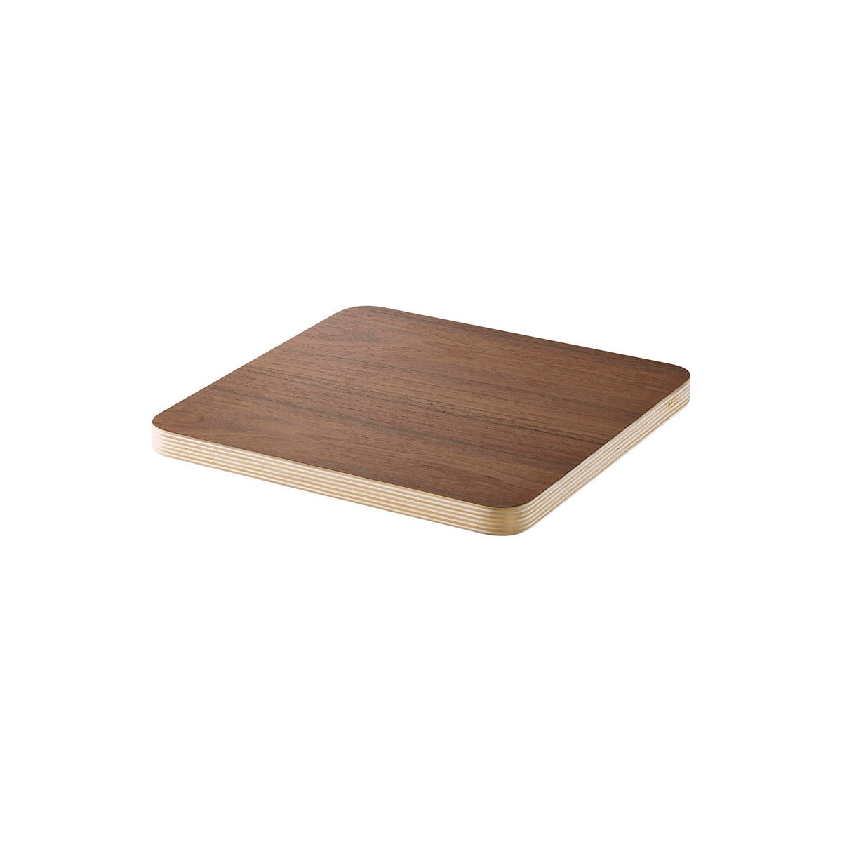 Yamazaki Rin Low Square Wooden Dolly, Thin Square Wooden Dolly on Casters that Holds 30 kg for Plants and Appliances, 30 x 30 x 3.1 cm and 1100 g, Brown or Natural