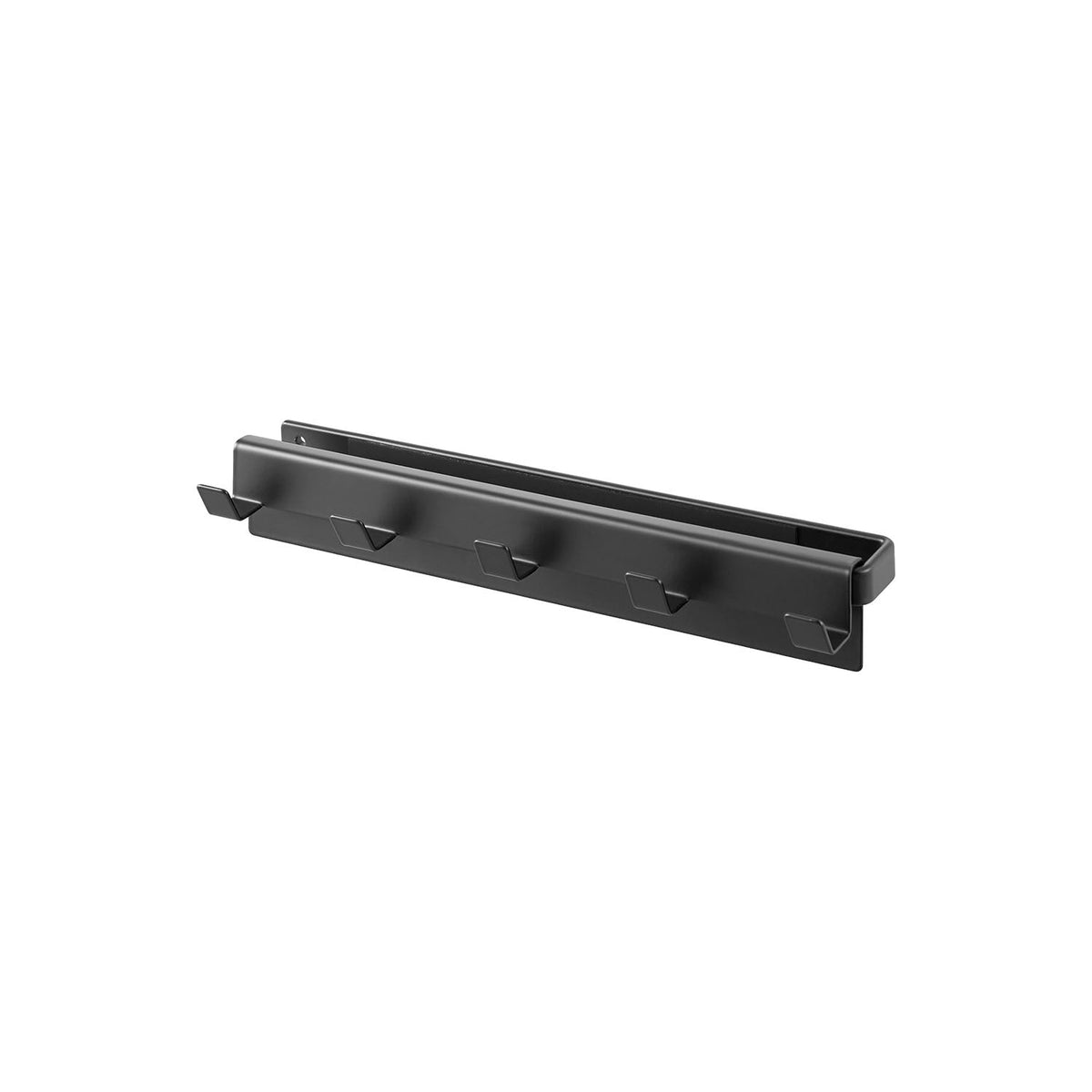 Yamazaki Tower Colour Box Insert Hook Bar with 5 Hooks, Bar With 5 Hooks That Slides Into the Side of a Colour Box for Hanging School Bags and Caps, Holds 500 g Per Hook, 27.5 x 6 x 4.2 cm and 540 g, White or Black