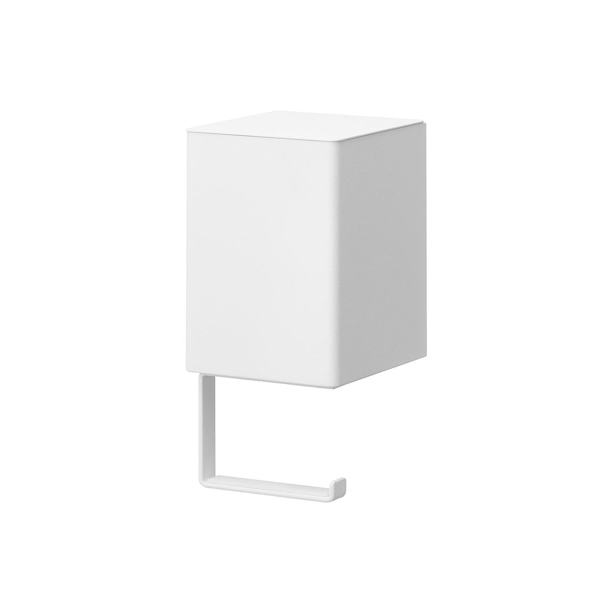 Yamazaki Tower Cordless Cleaner Wall Holder with Storage Box, Wall Holder that Hangs a Cordless Stick Vacuum Off the Floor with a Box for Paper Packs, 10.1 x 10.7 x 21.6 cm and 790 g, White or Black