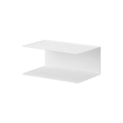 Yamazaki Tower Two-Tier Amenity Rack, Two-Tier Steel Tray Rack for a Hair Dryer and Small Amenities, 25 x 16 x 11 cm and 1650 g, White or Black